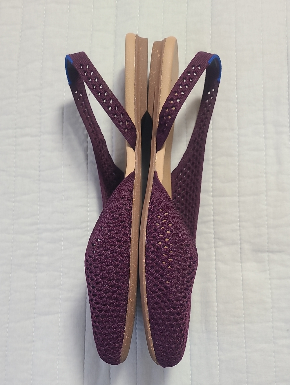 NWOT Rothy's The Almond Slingback Minimalist Airy Stretchy Plum Mesh Sz 10.5 - Picture 5 of 7